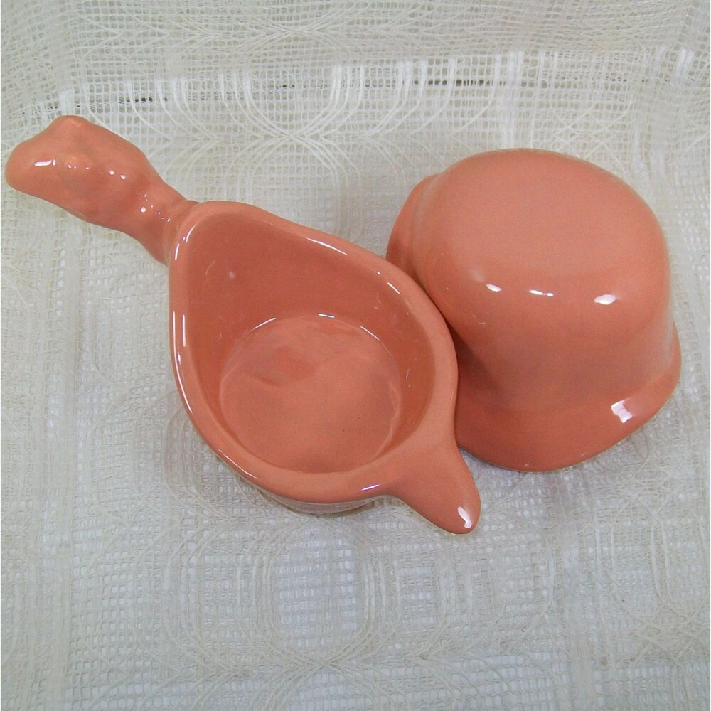 Handmade Ceramic Turtle Treasure Box, Lidded Trinket Dish, Glossy Peach Finish - Picture 4 of 11